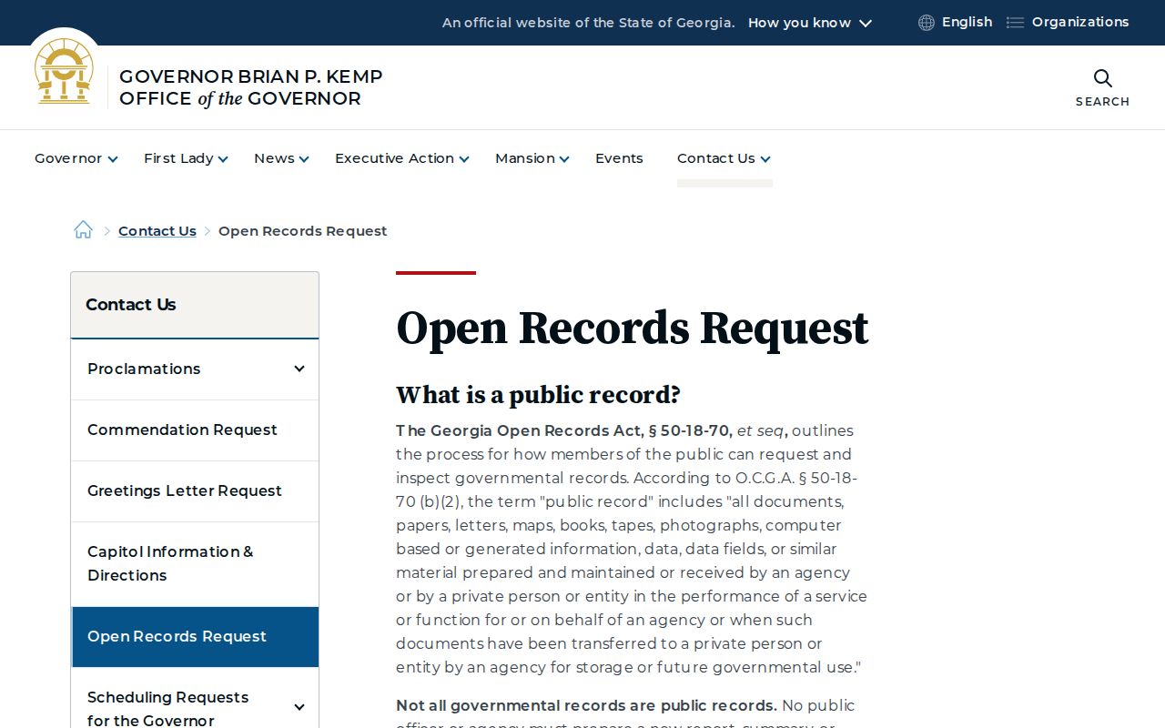 Calhoun County bench warrant search open records request